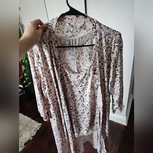 Marilyn Monroe Soft 3 Piece Pajama Lounge Set with Above Knee Length Robe